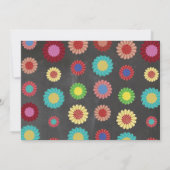 Invitation Bleu rouge de fans roses mexicaines de photo (Dos)