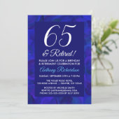 Invitation Bleu Royal 65 et Fête de Retraite de Retraité (Debout devant)