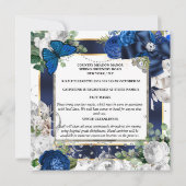 Invitation Bleu royal bleu parties scintillant arc diamant pa (Dos)