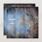 Invitation Bleu rustique de la CHROMATOGRAPHIE GAZEUSE | (Devant / Derrière)