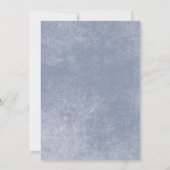 Invitation Bleu rustique et rouille orange brûlée Monogramme  (Dos)