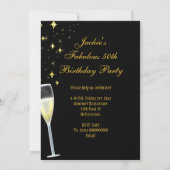 Invitation Bleu Sarcelle Or 50 & Fabuleux Fantastique Anniver (Dos)