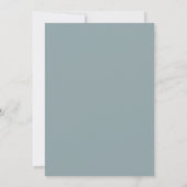 Invitation Bleu sarcelle rustique blanc floral mariage (Dos)