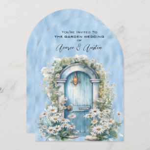 Invitation Bleu Shimmer Garden Porte Daisy