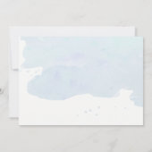Invitation Bleu simple moderne Aquarelle Laver Brush Strots (Dos)