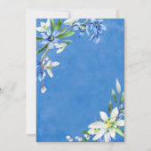 Invitation Bleu Snowdrops Scilla Spring Floral Mariage (Dos)