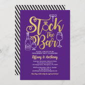 Invitation Bleu Stock de la barre d'invitation (Devant / Derrière)