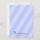 Invitation Bleu Stripe Pin bébé garçon douche (Dos)