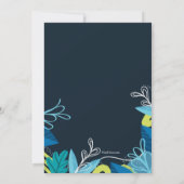 Invitation Bleu sur Bleu fête d'anniversaire (Dos)