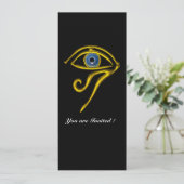 Invitation BLEU TALISMAN, noir et blanc (Debout devant)