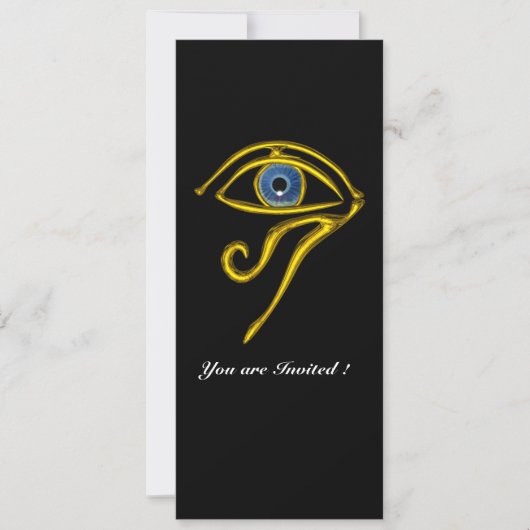 Invitation BLEU TALISMAN, noir et blanc (Devant)