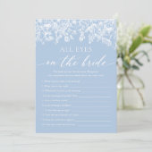 Invitation Bleu Tous Les Yeux Sur Le Jeu De Fête des mariées  (Debout devant)