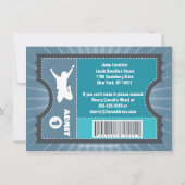 Invitation Bleu Trampoline passe d'invitation (Dos)