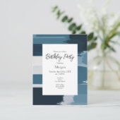 Invitation Bleu turquoise (Debout devant)