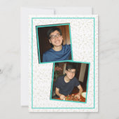 Invitation Bleu-Turquoise - 2 Photo (Dos)