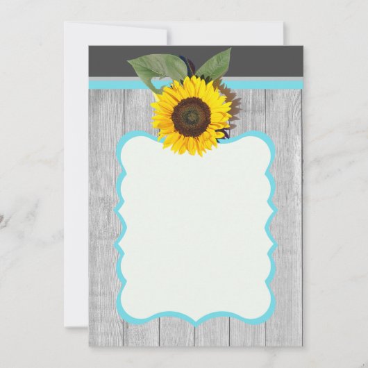 Invitation bleu turquoise solide (Devant)