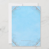 Invitation Bleu une fois à une époque princesse Anniversaire (Dos)