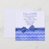 Invitation Bleu vague avec arc (Devant / Derrière)