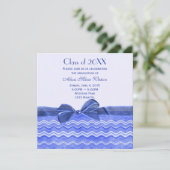 Invitation Bleu vague avec arc (Debout devant)