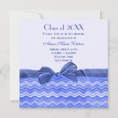 Invitation Bleu vague avec arc (Devant)