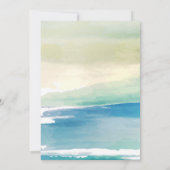 Invitation Bleu Vert aquarelle Océan Mariage répétition (Dos)