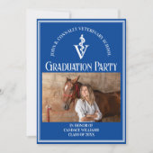 Invitation Bleu Vétérinaire Fête de la Photo (Devant)