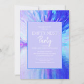 Invitation Bleu violet Abstrait Vide Nest Party (Devant)