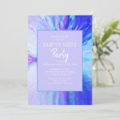 Invitation Bleu violet Abstrait Vide Nest Party (Debout devant)