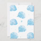 Invitation Bleu Voici le Baby shower Scoop (Dos)