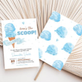 Invitation Bleu Voici le Baby shower Scoop