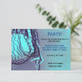 Invitation Bleu Volley Anniversaire (Debout devant)