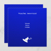 Invitation Bleu Wakeboard (Devant / Derrière)