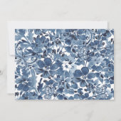 Invitation Bleu Whimsical Lapin De Pâques Poussins Chasse Aux (Dos)