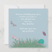 INVITATION BLEUE CHALKBOARD WOODLAND BOGUE BUTTERFLIES ANNIVE (Dos)