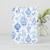 Invitation Bleue Chinoiserie (Debout devant)