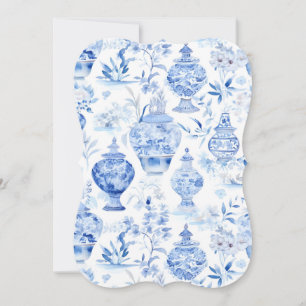 Invitation Bleue Chinoiserie