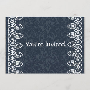 Invitation bleue d'anniversaire de brocard