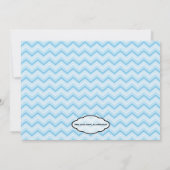 Invitation bleue d'anniversaire de Chevron (Dos)