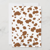 Invitation bleue de baby shower de cowboy (Dos)