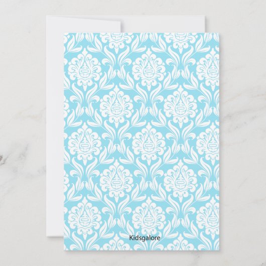 Invitation bleue de communion de garçons de (Dos)