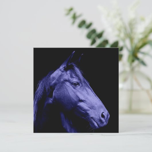 Invitation bleue de conception de cheval (Debout devant)