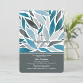 Invitation bleue de confirmation de Golfe (Debout devant)