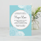 Invitation bleue de dahlia (Debout devant)