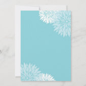 Invitation bleue de dahlia (Dos)