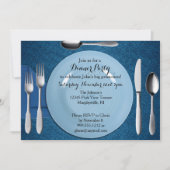 Invitation bleue de dîner (Devant)