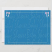 Invitation bleue de douche de bébé de (Dos)