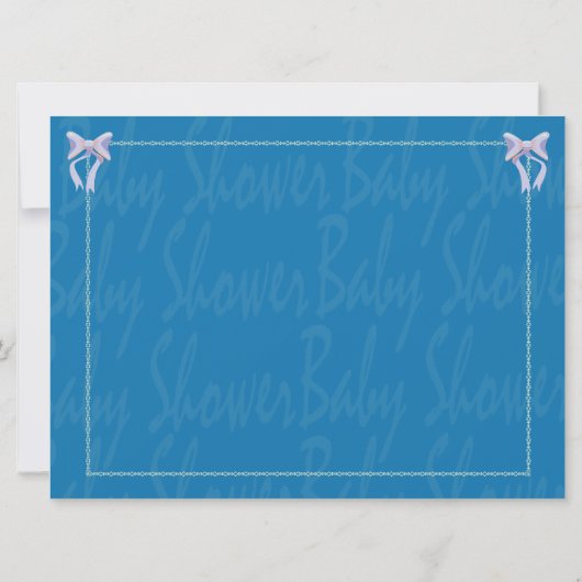 Invitation bleue de douche de bébé de (Dos)