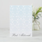 Invitation bleue de fantaisie de bat mitzvah de (Debout devant)