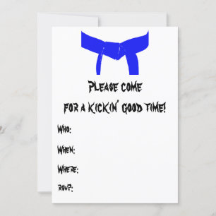 Invitation bleue de fête d'anniversaire de