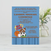 invitation bleue de fête d'anniversaire de 5x7 All (Debout devant)